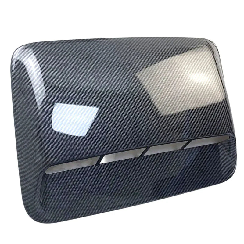 Car Carbon Fiber Look Air Flow Intake Hood Scoop Vent Cover