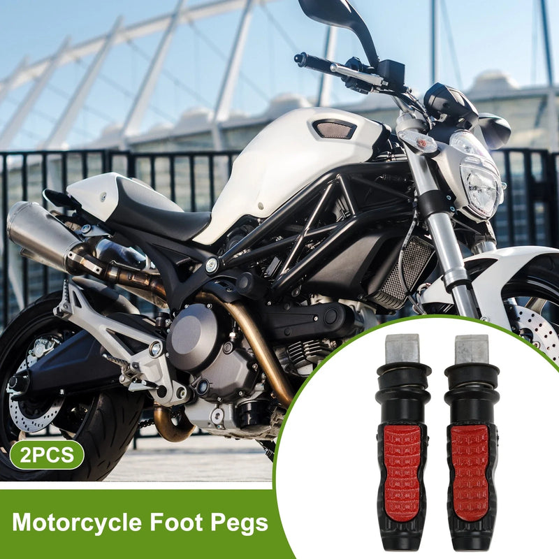 Motorcycle FootPegs 5" Rear Foot Pegs Red 1 pair