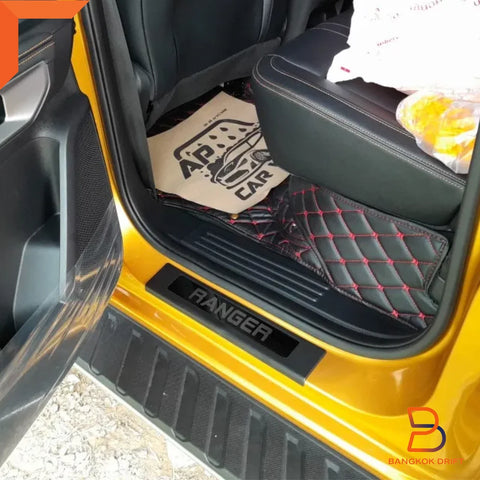 Ford Ranger Wildtrak Sport 4x Black Stainless Door Step Protectors (12-25)