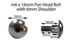Honda 2x Large Stainless Steel Fairing Bolts m6x16mm 6mm Shoulder
