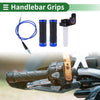 Motorcycle 7/8" 22mm Hand Grips Covers Aluminum Alloy Rubber Blue