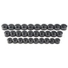 Harley 10 x Black CNC Inner 9/11/13mm Motor Bolt Topper Caps