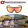 Riding Goggles Red Lens Black Frame Tri-Acetyl Cellulos PC UV400