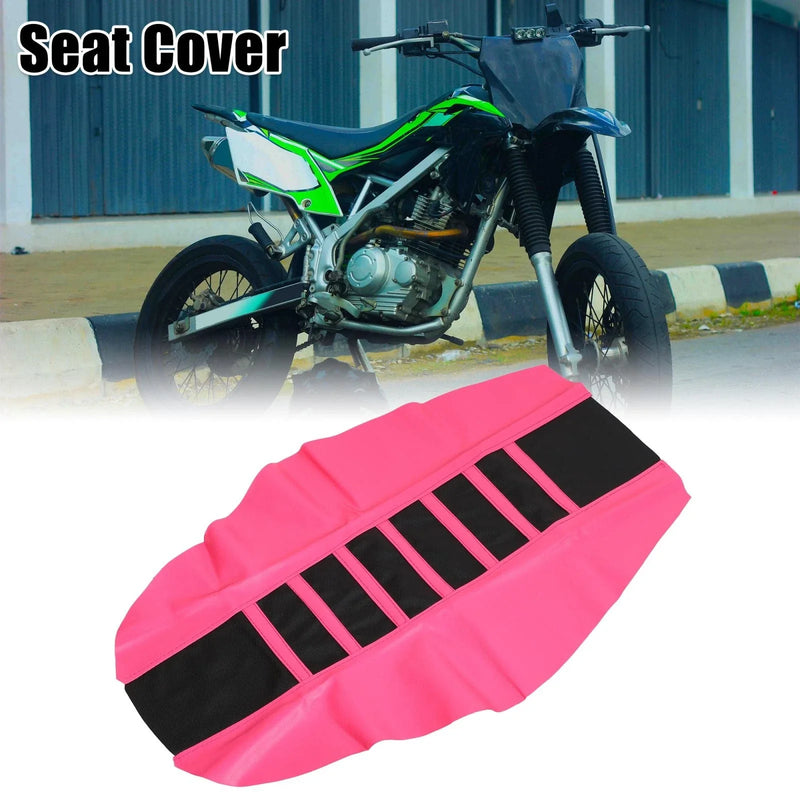 Motorcycle Pit Dirt Bike Seat Cover Seat Cushion Faux Leather Pink Black