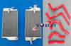 Honda CR125 CR125R Aluminum Radiator & Red Silicone Hoses (2004)