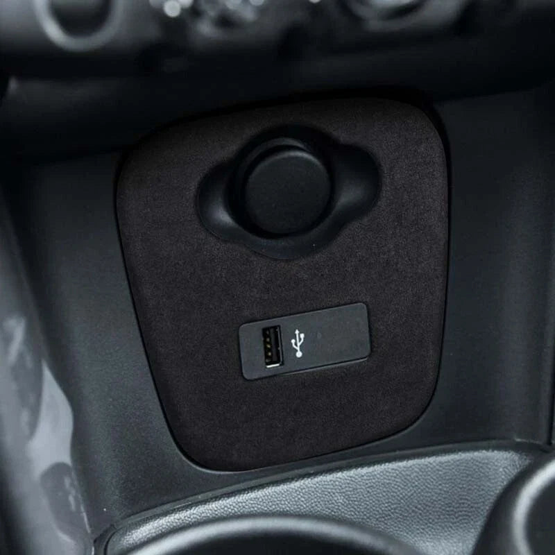 Mini Cooper F55 F56 F57 Alcantara Leather Cigarette Lighter Device Trim Fit
