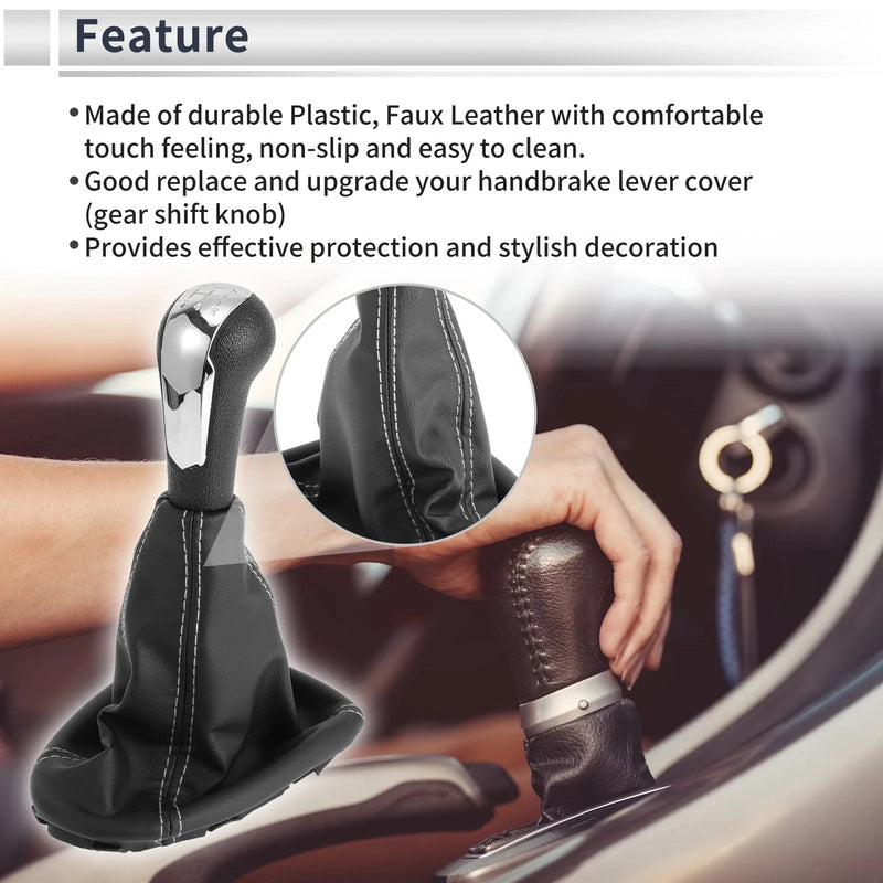 Chevrolet Spark (2011-2015) Faux Leather Speed Gear Shifter Knob W/ Cover