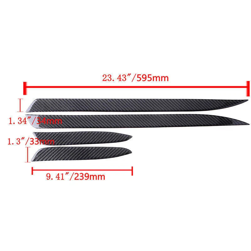 BMW 3 Series E90 Real Carbon Fiber Door Sill Plate Guard Cover Set (2005-2012)