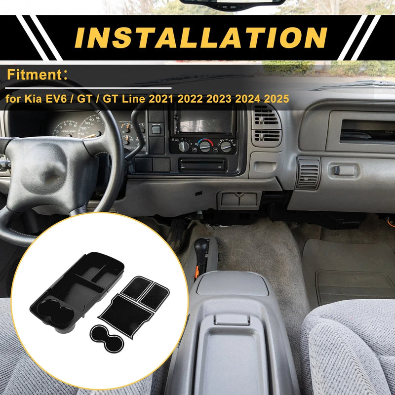Kia EV6 / GT / GT Line (2021-2025) White Center Console Organizer Tray