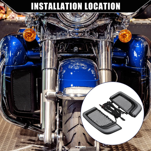 Harley Road Glide Street 1 Set Fairing Lower Grills Turn Signals