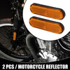 2 x Universal Reflector Oval Motorcycle Safety Reflector Orange