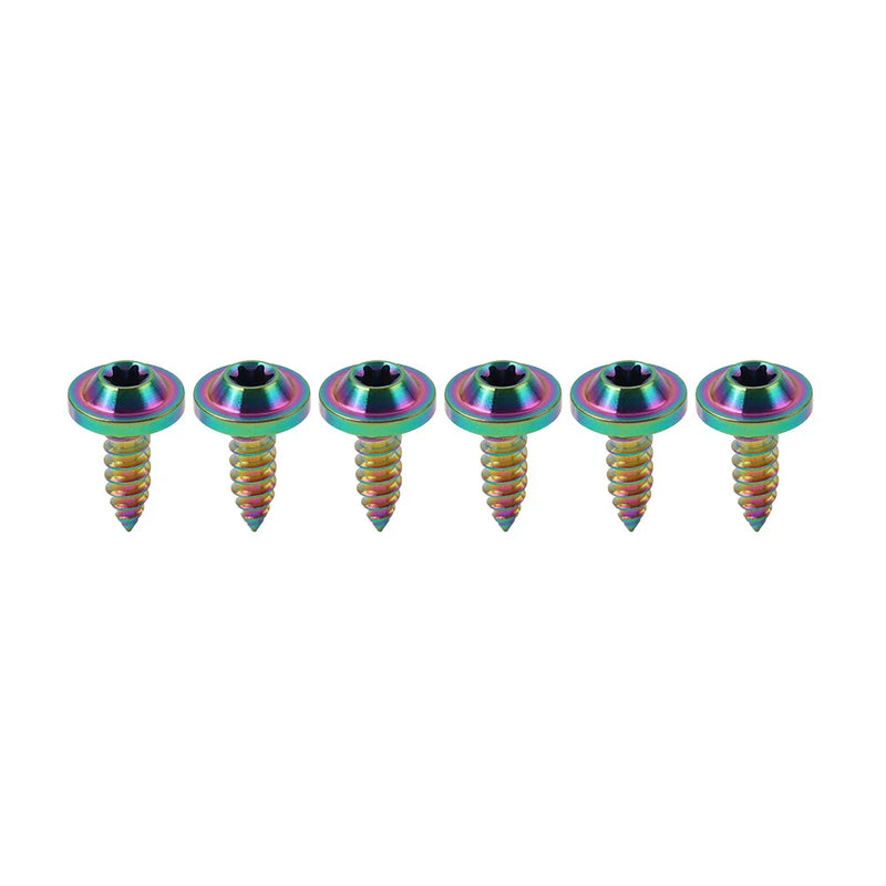 Cars 6 x M5x15mm Titanium Torx Head Self Tapping Screws Fasteners