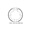HZJ105 Landcruiser 100 (105) Toyota 2 x Hand brake shoes (1998–2007)
