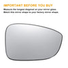 Honda Accord Right Side White Mirror Glass w/ Back Non-heated (2018-2022)