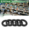 Oil Seal 32x52x8mm Rotary Shaft Seal NBR Rubber Black 5 Pcs