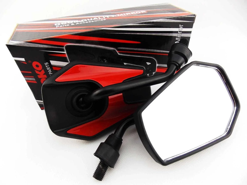 Honda CB1100 Black Red Hex Soko Mirrors (2010-2015)