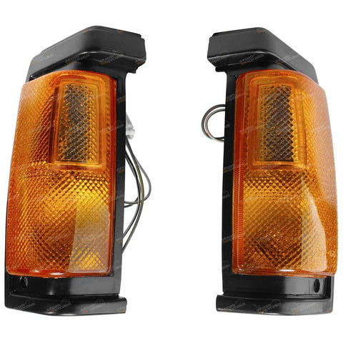 Nissan Navara D21 Ute LH+RH Amber Blinker Lamps (1986-1989)