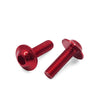 Motorcycle 10pcs M6 x 19mm Red Hexagon License Plates Fairing Bolts Screws