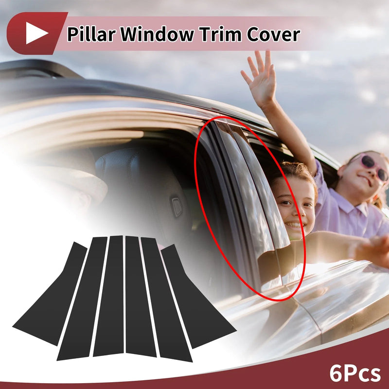 Jeep Cherokee (2016-2020) Black Door Pillar Window Trim