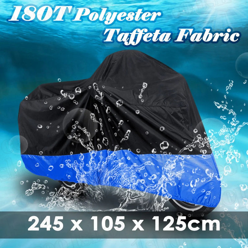 Ducati Monster 620 696 796 900 1000 S2R XL 180T Black+Blue Motorcycle Cover