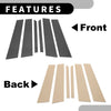 Mercedes-Benz M-Class (2006-2011) Black Carbon Fiber 6 Pcs Car Pillar Window Trim