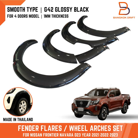 Nissan Navara 6" Glossy Black Fender Flares (2021-2023)
