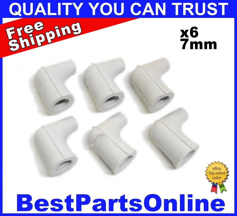 Universal 6x Spark Plug Wires, 90° with Boots, Sockets, Distributor Caps