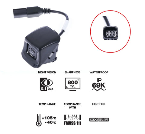 Toyota Hilux Back Up Rear View Tailgate Reverse Camera (2005–2015)