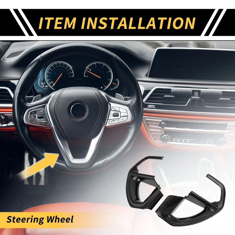Toyota Tundra 1 Set Carbon Fiber Steering Wheel Cover Trims (2022–2024)