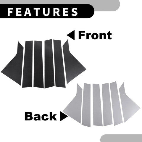 Chevrolet Impala (2014-2020) Carbon Fiber 6pcs Pillar Window Trim Cover