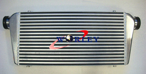 Car Aluminum Turbo Intercooler + Fan 600x300x70mm