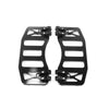 Harley Davidson FLT Touring 2 x Black Aluminum Front Floorboards (1984-)