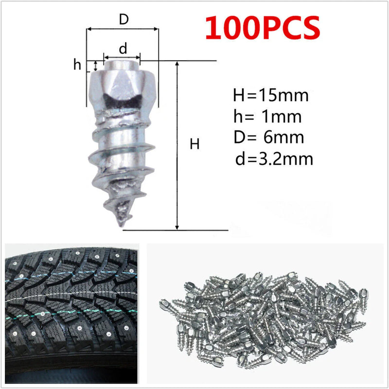 Car Truck Wheel Tyres Snow Chains 15mm Tire Studs (Fits Various Models)