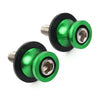 KAWASAKI ZX6R (1998-2011) Green CNC 10MM Swingarm Spools Slider Screws