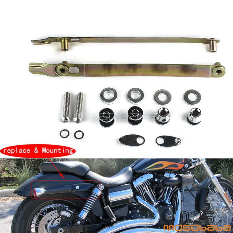 Harley Dyna Wide Glide FXDWG Rear Sissy Bar Docking Mounts (2010-2017)