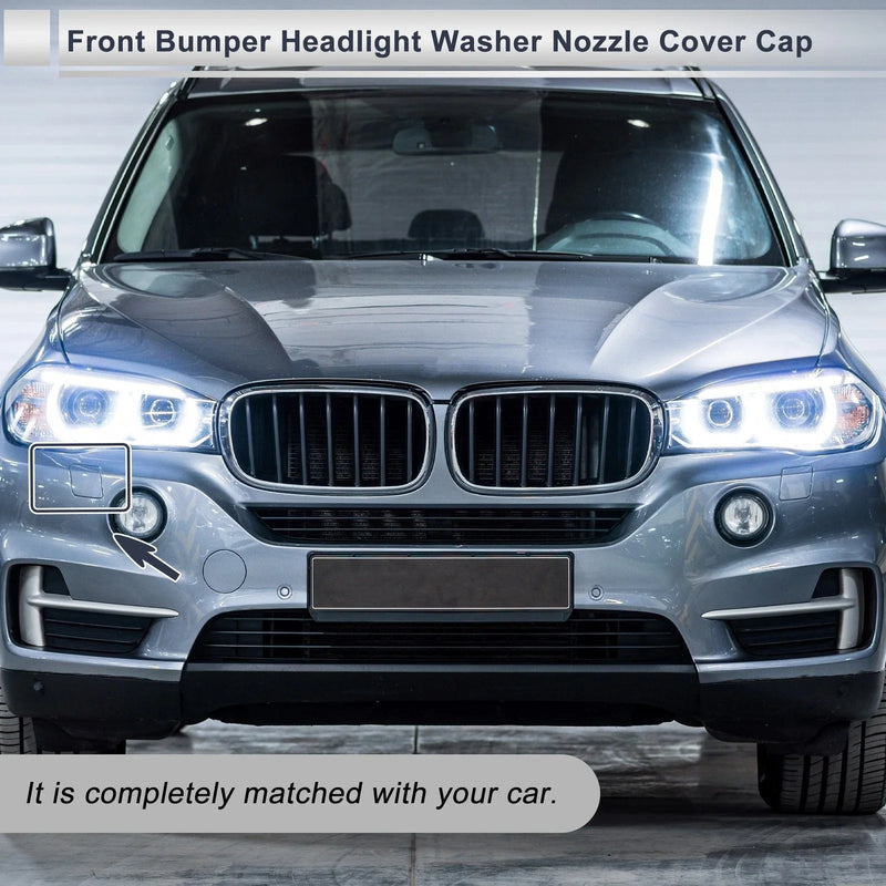 BMW X5 Blue Front Right Side Bumper Headlight Washer Nozzle Cover Cap