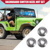 Jeep CJ5 (1968-1983) - Metal, Silver Tone Dashboard Switch Bezel Nut Set