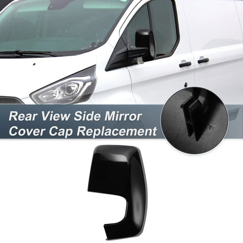 Ford Transit Custom Left Rearview Mirror Cover Cap Gloss Black (12-23)