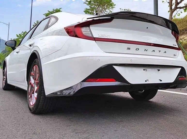 Hyundai Sonata Glossy Black Highkick Style Rear Trunk Spoiler (2020-2023)