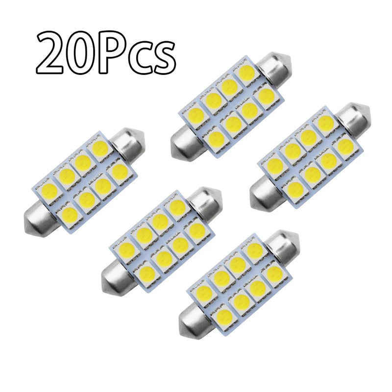 Car 20 x 41mm 578 8-SMD LED Festoon Dome Light Bulbs (Various Years)