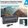 Black 5000mAh Solar Hand Crank Emergency Radio & Flash Light