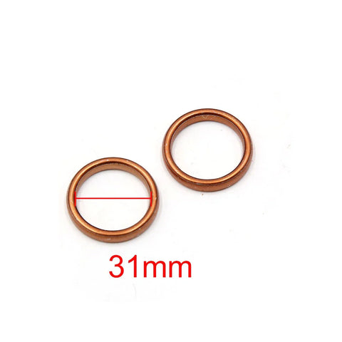 Motorcycle 20 Pcs 39mm Exhaust Pipe Muffler Gasket