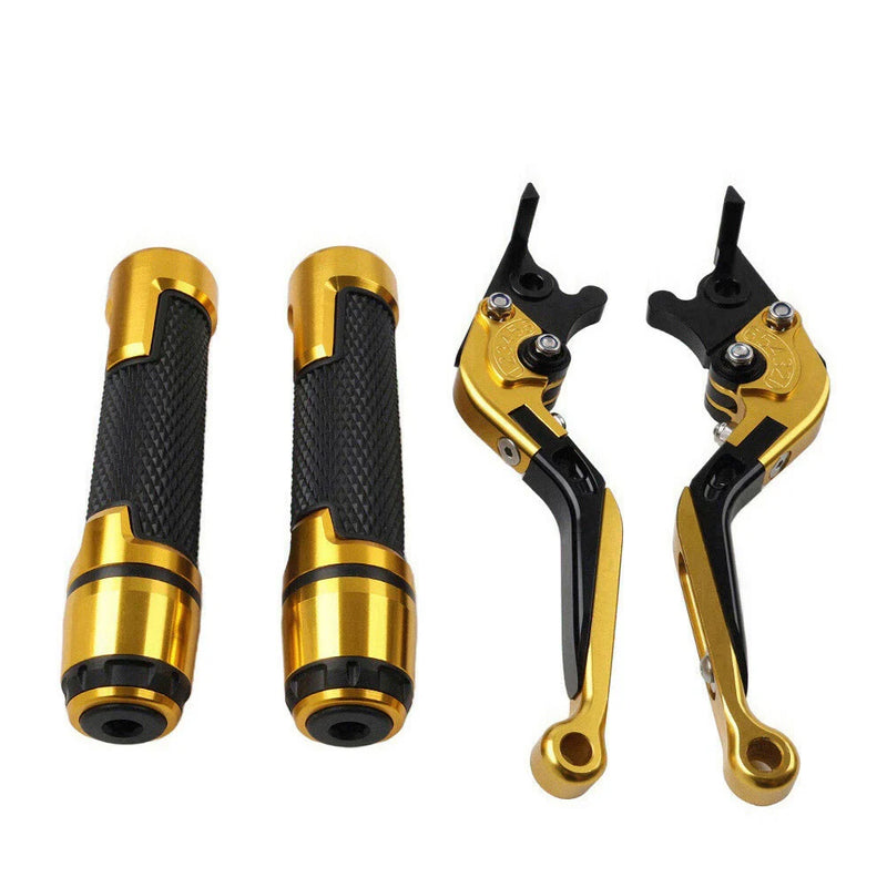 Speed Triple R Gold Extendable Brake Clutch Levers & Handlebar Grips (2011-2015)