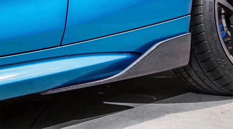 BMW F87 M2 2 x Carbon Fiber Side Skirt Splitter Lip Spoilers (2016-2021)