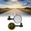 M8 Motorcycle Rear View Mirrors Handlebar Mirrors Black Gold Tone Aluminum