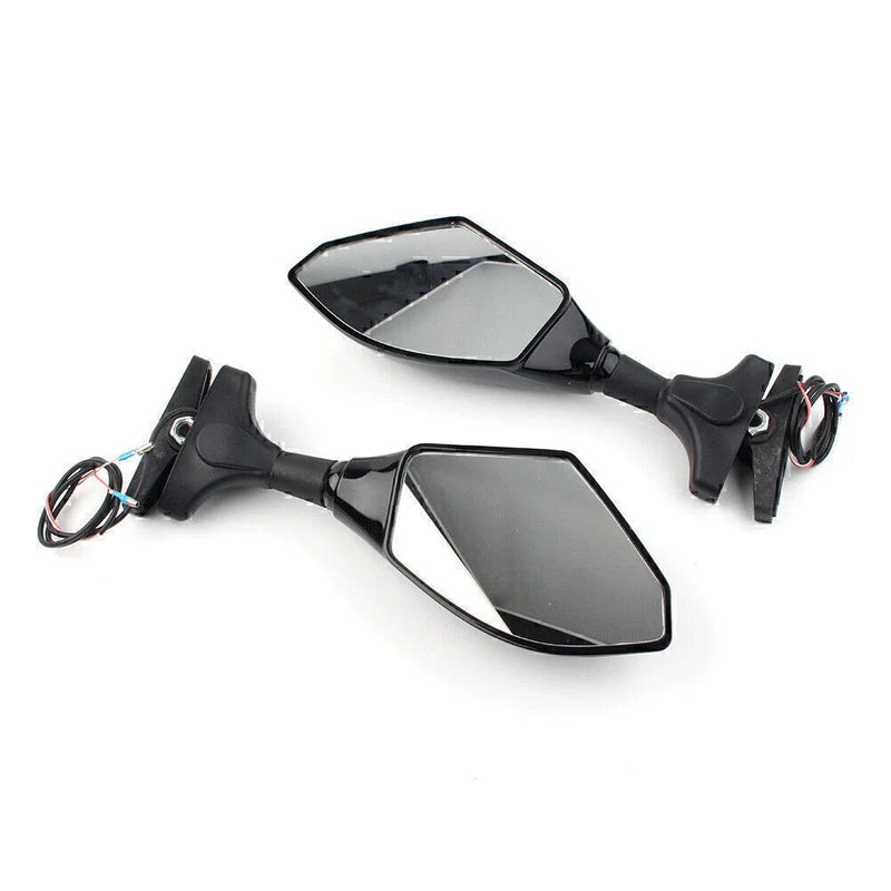 Honda Kawasaki Yamaha YZF R6S LED Turn Signal Rearview Mirrors (2006-2016)