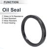 Oil Seal Rotary Shaft Seal NBR Rubber 100x120x12mm Black 5 Pcs