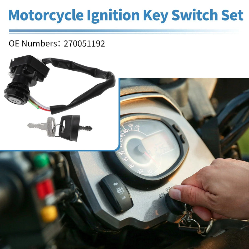 Kawasaki Bayou 220 KLF220 Ignition Key Switch (1996–2002)