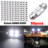 Car 50 x 31mm 4-SMD 5050 LED Festoon Interior Lights (No specific years)