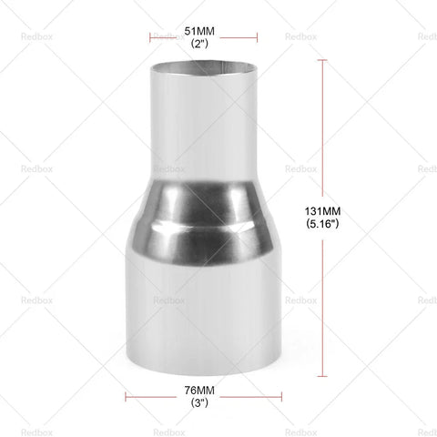 Car 2" to 3" Steel Exhaust Tube Pipe Connector Adapter